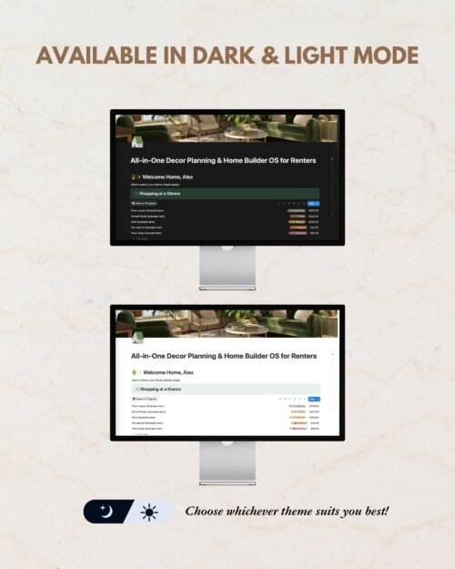 All-in-One Decor Planning & Home Builder OS for Notion