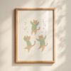 Set of 3 - Dancing Trio - Cute Dancing Cat Illustration Set