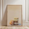 3-macarons_4 French Macarons Stack Print - Patisserie Wall Art - Sweet Dessert Illustration