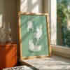 Playful Kitties Print - Jumping Cats  Art - Sage Green Kids Room
