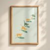 Line of Cats Art Print - Queue of Kitties - Minimalist Vertical Poster