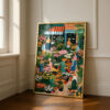 Set of 4 - A Weekend in Provence - Flower Market and Cafe Wall Art