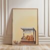 French Bakery Stand Art Print - Outdoor Market Decor - Boulangerie Watercolor