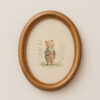 Vintage Bear Boy Art Print - Woodland Nursery Decor - Cute Animal in Suit Poster