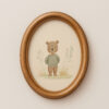 Vintage Bear Boy Art Print - Woodland Nursery Decor - Cute Animal in Suit Poster