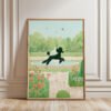 Poodle Nursery Print - Gift for Poodle Mom - Puppy Garden Watercolor Art