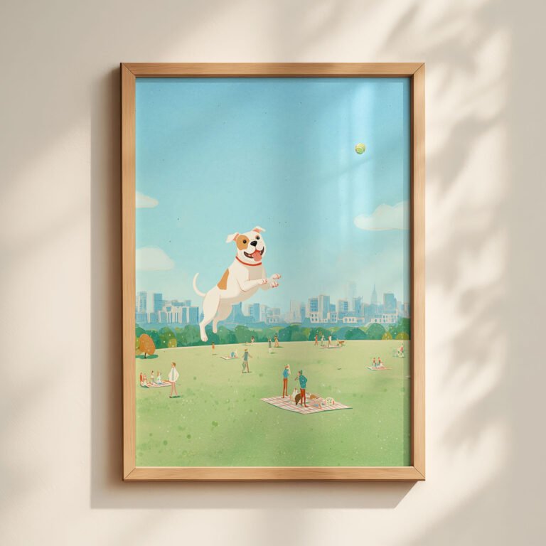 Cute Dog Nursery Art: The Happy Tails’ Moments Collection