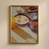 Breakfast_5 Full Breakfast Set Art Print - Morning Meal Decor - Cozy Sunday Brunch Illustration