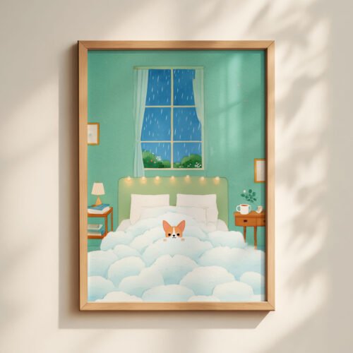 Set of 4 - The Urban Pups - Whimsical Pet Illustration Gallery Wall