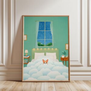 Brown-Chihuahua-getting-cozy_5 Brown Chihuahua Bedroom Wall Art – Cozy Dog Snuggling Print – Gift for Chihuahua Lover