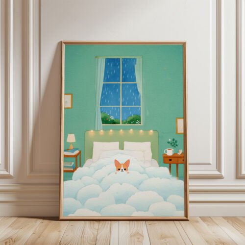 Brown-Chihuahua-getting-cozy_5 Brown Chihuahua Bedroom Wall Art – Cozy Dog Snuggling Print – Gift for Chihuahua Lover