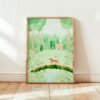 Set of 6 - The Nature Pups - Large Nursery Dog Illustration Gallery Wall