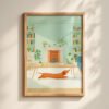 image.png Dachshund Living Room Art – Funny Dog Stretching Print – Gift for Weiner Dog Lover