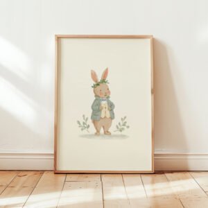 Bunny-boy_5 Vintage Bunny Boy Print - Rabbit in Suit Art - Storybook Nursery Decor