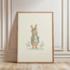 Vintage Bunny Boy Print - Rabbit in Suit Art - Storybook Nursery Decor