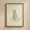 Vintage Bunny Boy Print - Rabbit in Suit Art - Storybook Nursery Decor