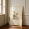 Rabbit Wedding Art Print - Bunny Bride and Groom - Forest Love Gift
