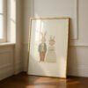 Bunny Rabbit Couple Print - Romantic Animal Art - Valentine's Day Gift