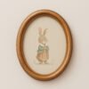 Vintage Bunny Girl Print - Rabbit in Dress Art - Cottagecore Room Decor