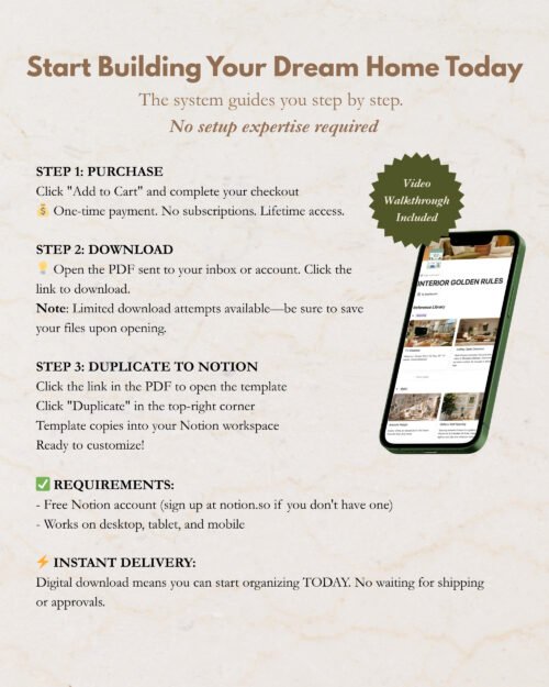All-in-One Decor Planning & Home Builder OS for Notion