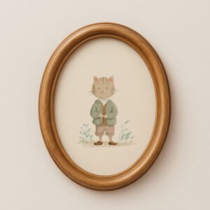 Cat-boy-1_3 Vintage Cat Boy Art Print - Kitten in Suit Illustration - Whimsical Nursery Decor