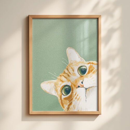 Set of 4 - Candid Moments - Playful Cat Art Print Set