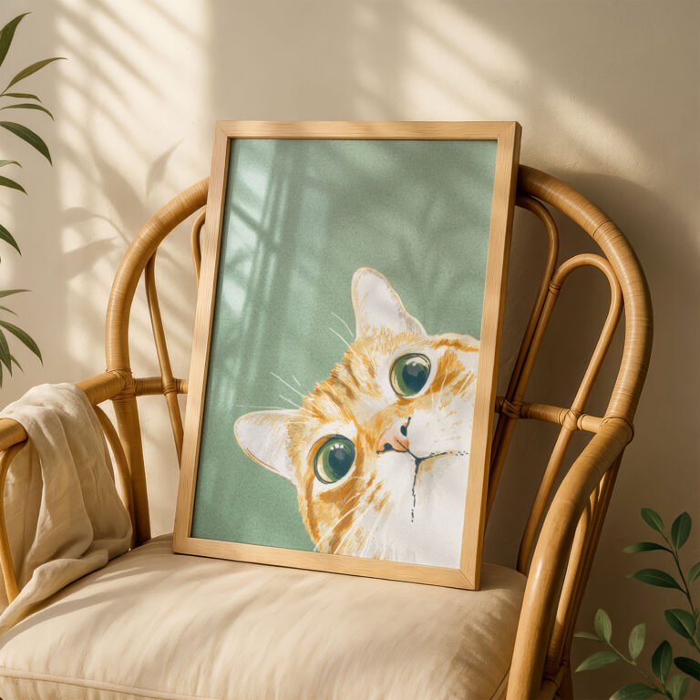 Whimsical Cat Wall Art: The Matcha Cats Club Collection