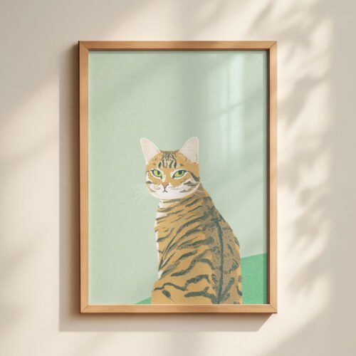 Set of 4 - Candid Moments - Playful Cat Art Print Set