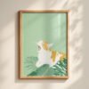 Set of 6 - Ginger & Matcha The Complete Set - Sage Green Animal Illustration Set
