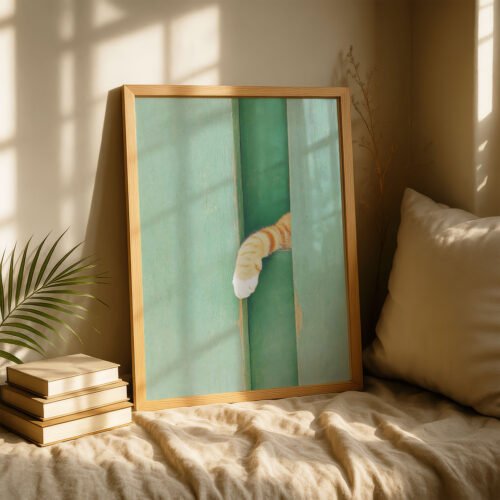 image.png Cat Leg Reaching Out - Paw Grab Art - Minimalist Funny Print