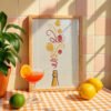 image.png Champagne Toast Art - Bubbly Drink Print - Celebration Wall Decor