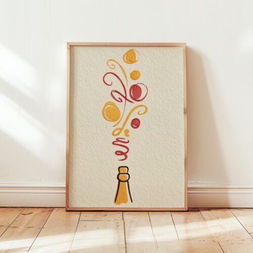 Champagne-bubbles_6 Champagne Toast Art - Bubbly Drink Print - Celebration Wall Decor