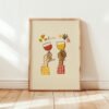 Cheers Art Print - Best Friend Gift - Watercolor Wine Toast Illustration
