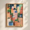 image.png Colorful City Buildings Print - Urban Landscape Art - Whimsical Town Illustration