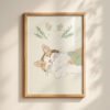 Sleeping Curled Up Cat - Cozy Nap Art - Peaceful Nursery Decor
