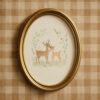 Romantic Deer Couple Print - Woodland Anniversary Art - Stag and Doe Decor