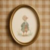 Cute Duckling in Outfit Print - Farmhouse Nursery Decor - Vintage Animal Art