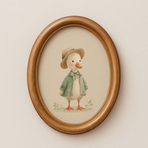 Duck-cute_3 Set of 6 - Little Dreamers - Storybook Nursery Animal Art Set