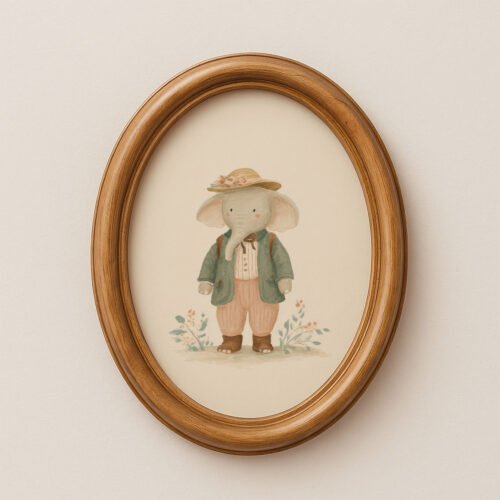 Elephant-boy-1_3 Set of 6 - Little Dreamers - Storybook Nursery Animal Art Set