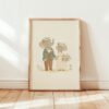 Elephant-bride-n-groom-_5 Elephant Wedding Art Print - Safari Love Gift - Bride and Groom Poster