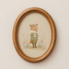 Vintage Fox Boy Print - Red Fox in Suit - Woodland Nursery Decor