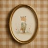 Vintage Fox Boy Print - Red Fox in Suit - Woodland Nursery Decor
