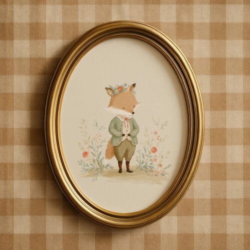 Fox-boy-1_4 Set of 6 - Little Dreamers - Storybook Nursery Animal Art Set