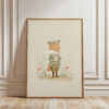 Vintage Fox Boy Print - Red Fox in Suit - Woodland Nursery Decor