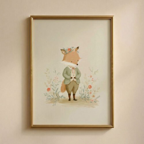 Fox-boy-1_7 Set of 6 - Little Dreamers - Storybook Nursery Animal Art Set