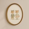 Fox Couple Art Print - Whimsical Forest Animals - Anniversary Gift