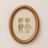 Fox Couple Art Print - Whimsical Forest Animals - Anniversary Gift