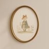 Vintage Fox Girl Print - Vixen in Dress Art - Cottagecore Nursery Decor