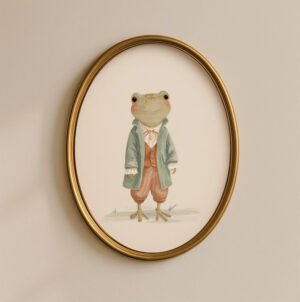 Frog-boy-2_2 Vintage Frog Boy Print - Toad in Suit Art - Funny Nursery Decor