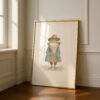 Cute Frog Illustration - Whimsical Amphibian Art - Green Nursery Decor